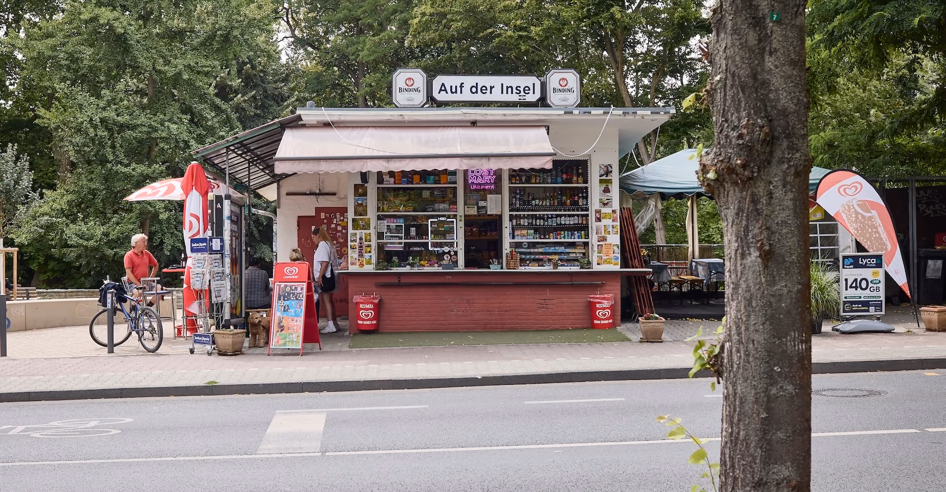 Trinkhalle Auf der Insel in Frankfurt-Rödelheim, Außenansicht