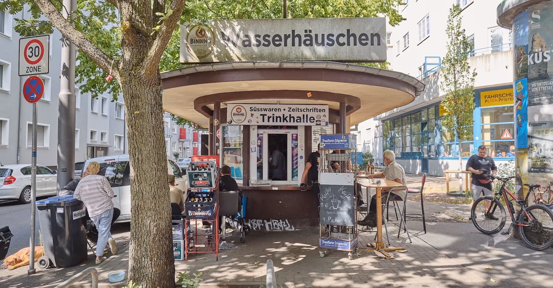 Das Wasserhäuschen in Frankfurt-Bornheim, Außenansicht