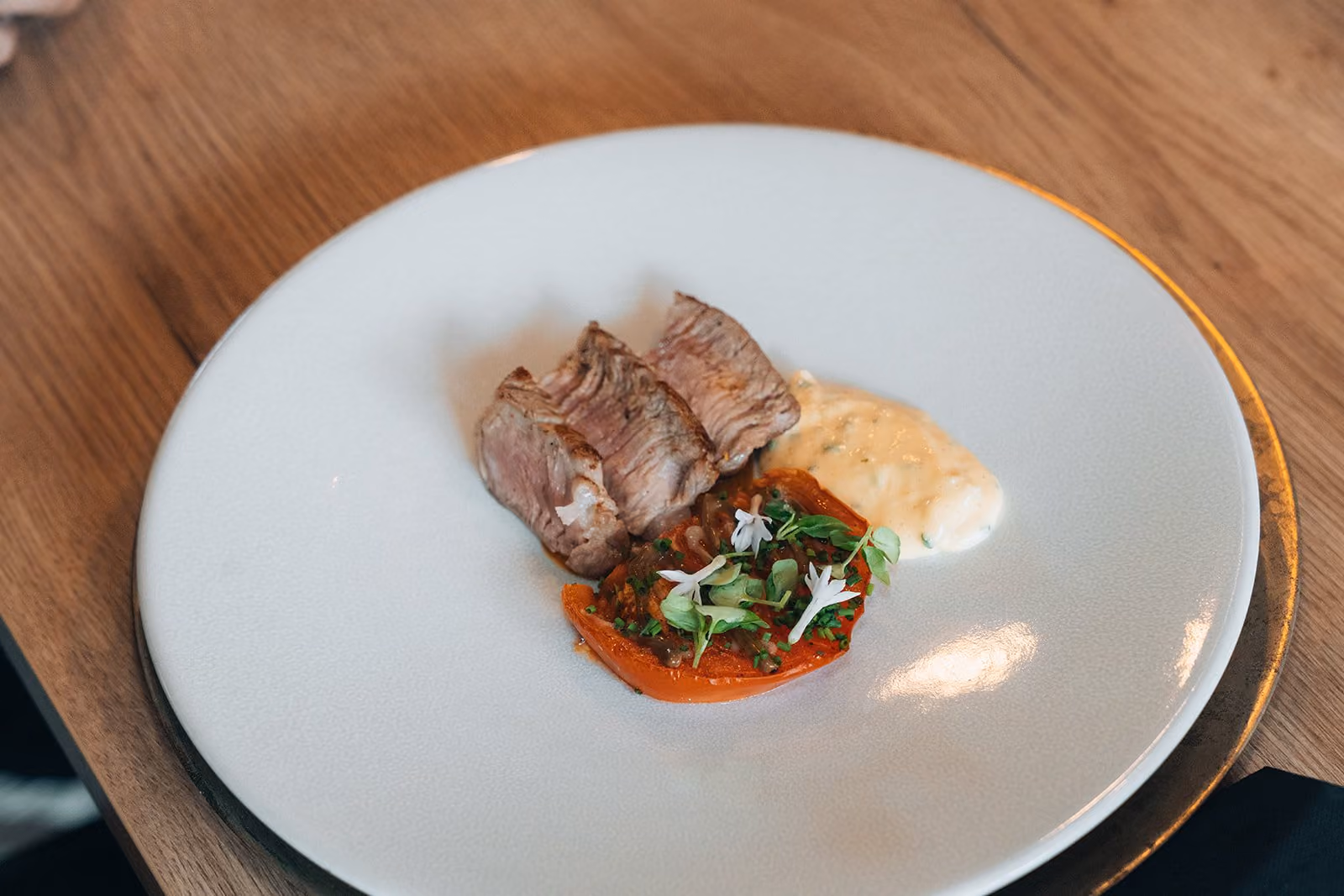 Repas préparé par Chef Lio lors d'une prestation de chef à domicile