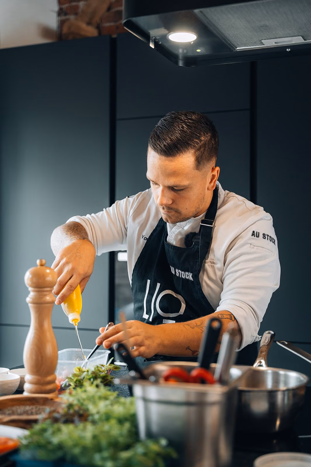 Repas préparé par Chef Lio lors d'une prestation de chef à domicile