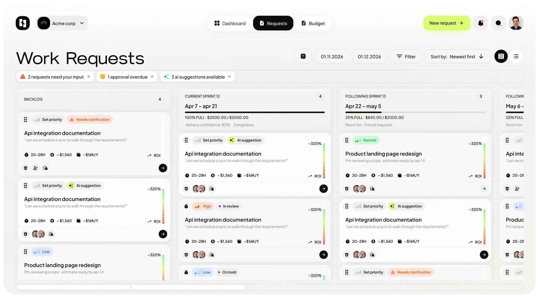 Selleris Connect opportunities screen — next best opportunity recommendations with projected ROI