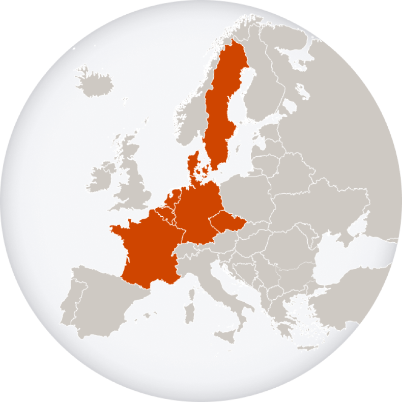 Map of winner's locations