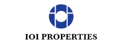 Logo of a blue circle divided into four segments with a smaller solid circle in the center above the text 'ROI PROPERTIES'.