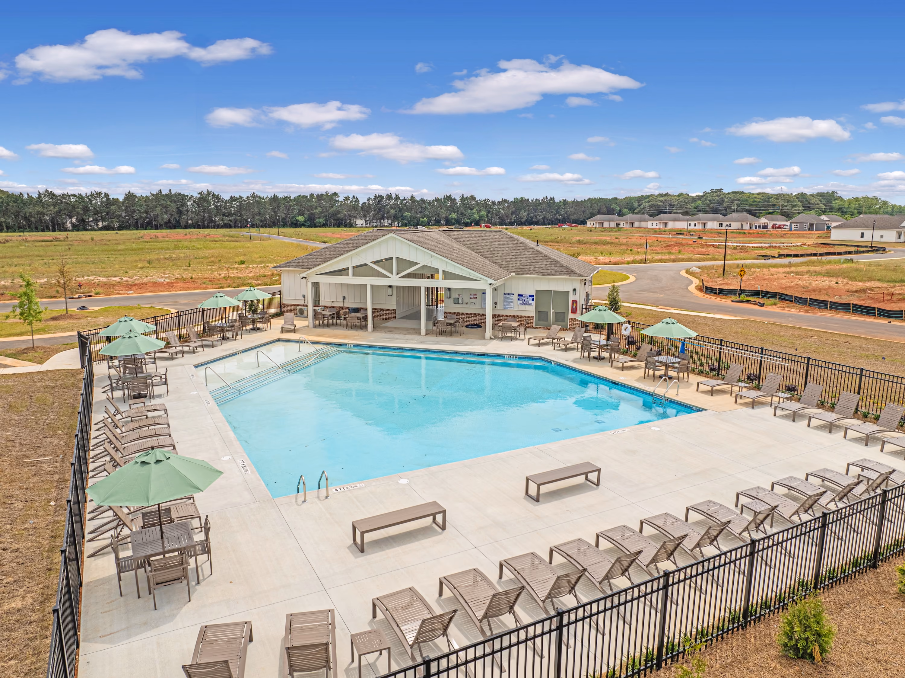 Pool with seating