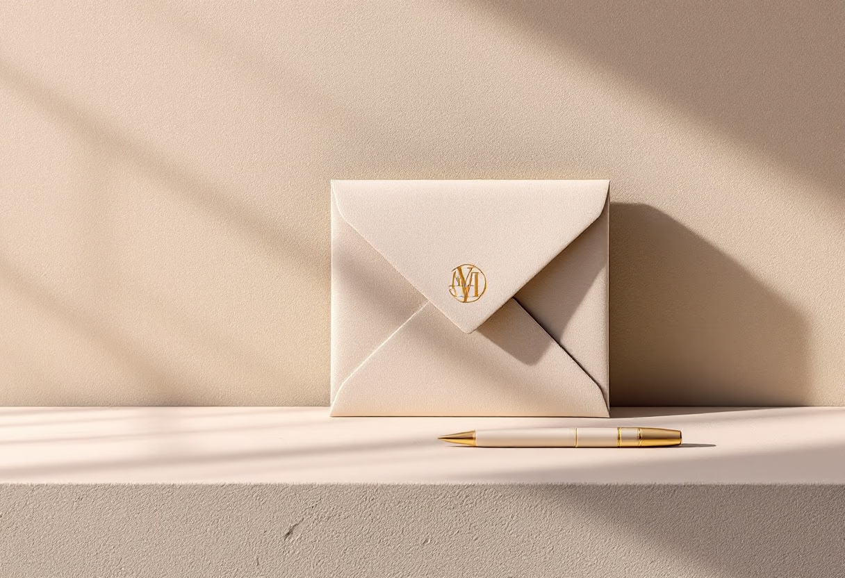 image of envelope and stationery (for a private tutor)