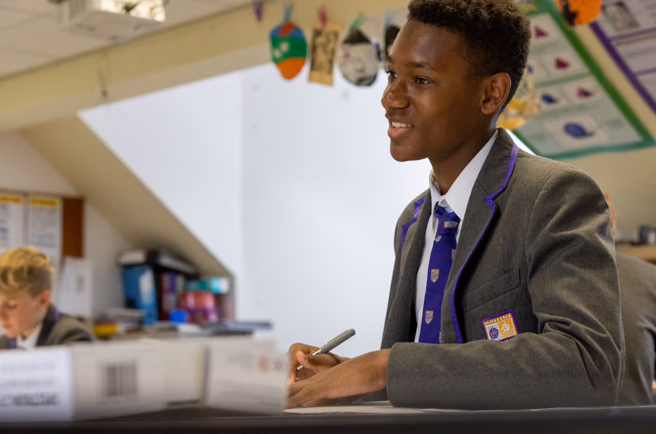 Pupils coding a robot during a STEM Pathway session