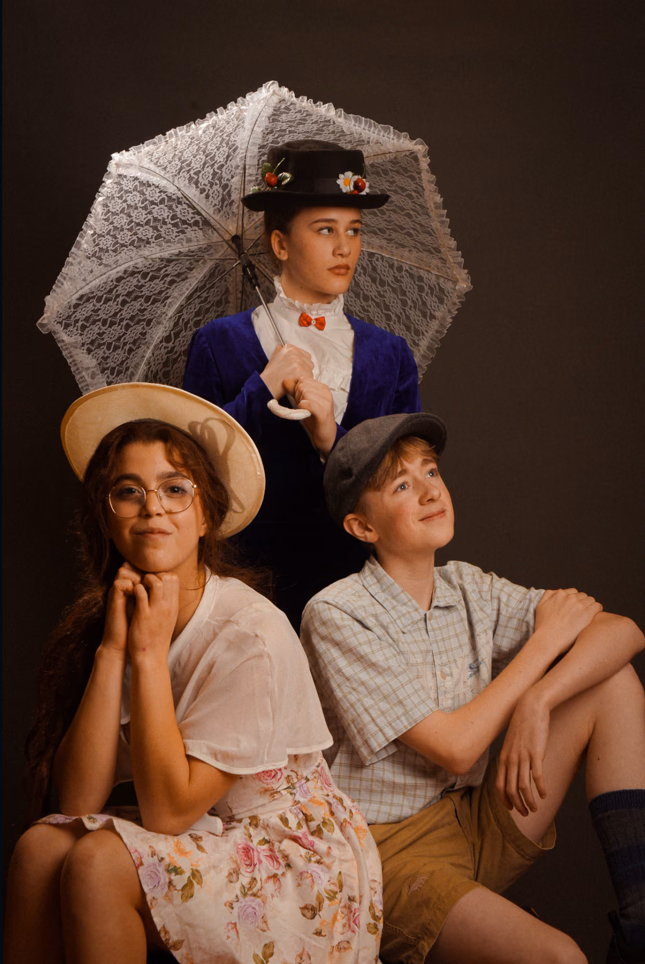 Pupils rehearsing for a Kingsley School production