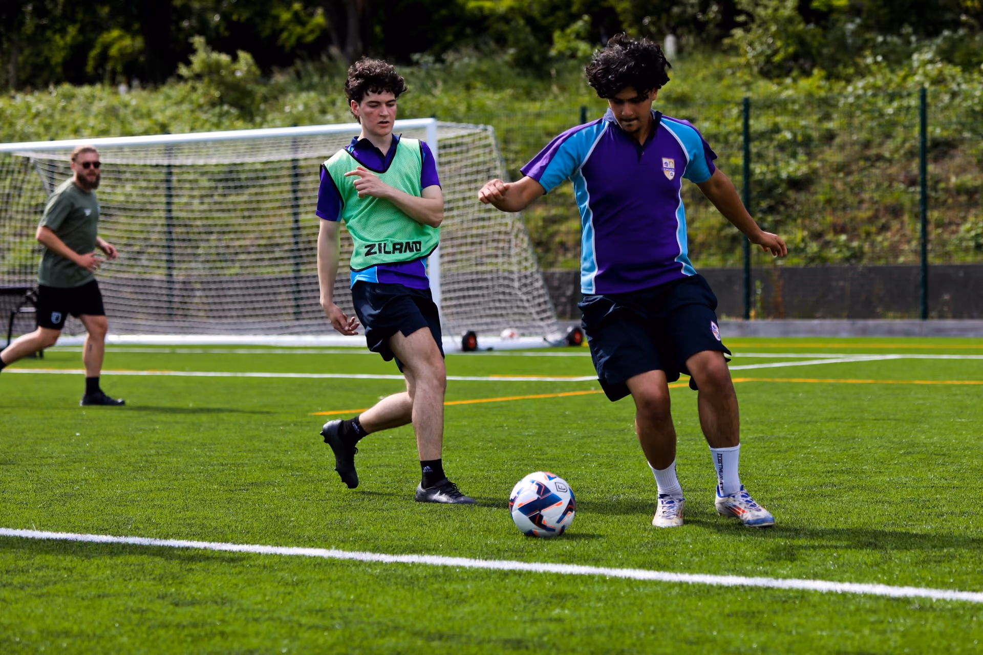 Boys and girls from the FC Kingsley Football Academy training together at Kingsley School