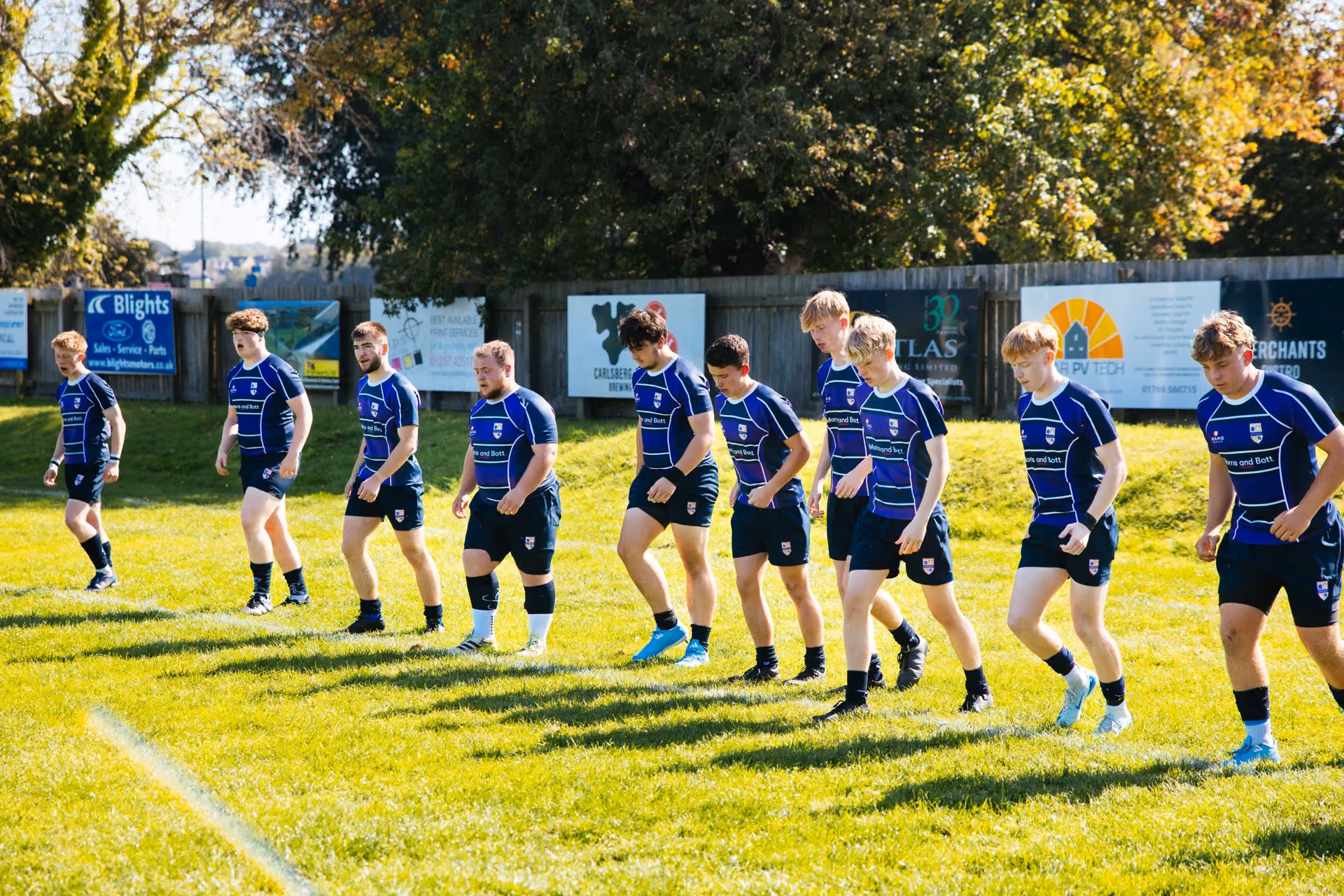 A Kingsley rugby side on the all-weather pitch