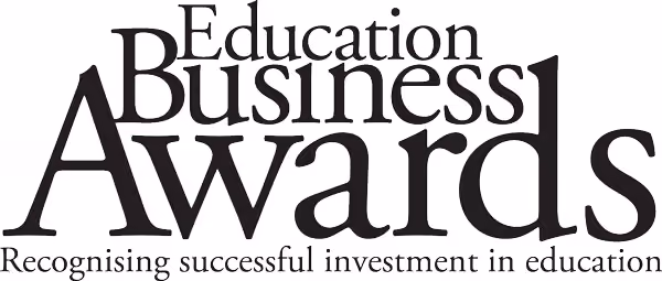 Text logo reading 'Education Business Awards' with the tagline 'Recognising successful investment in education' underneath.