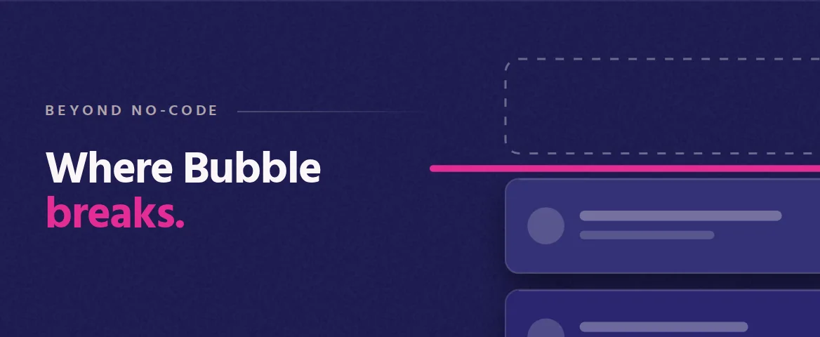 Where Bubble breaks. Cover illustration: app cards pressed hard against a pink ceiling line.