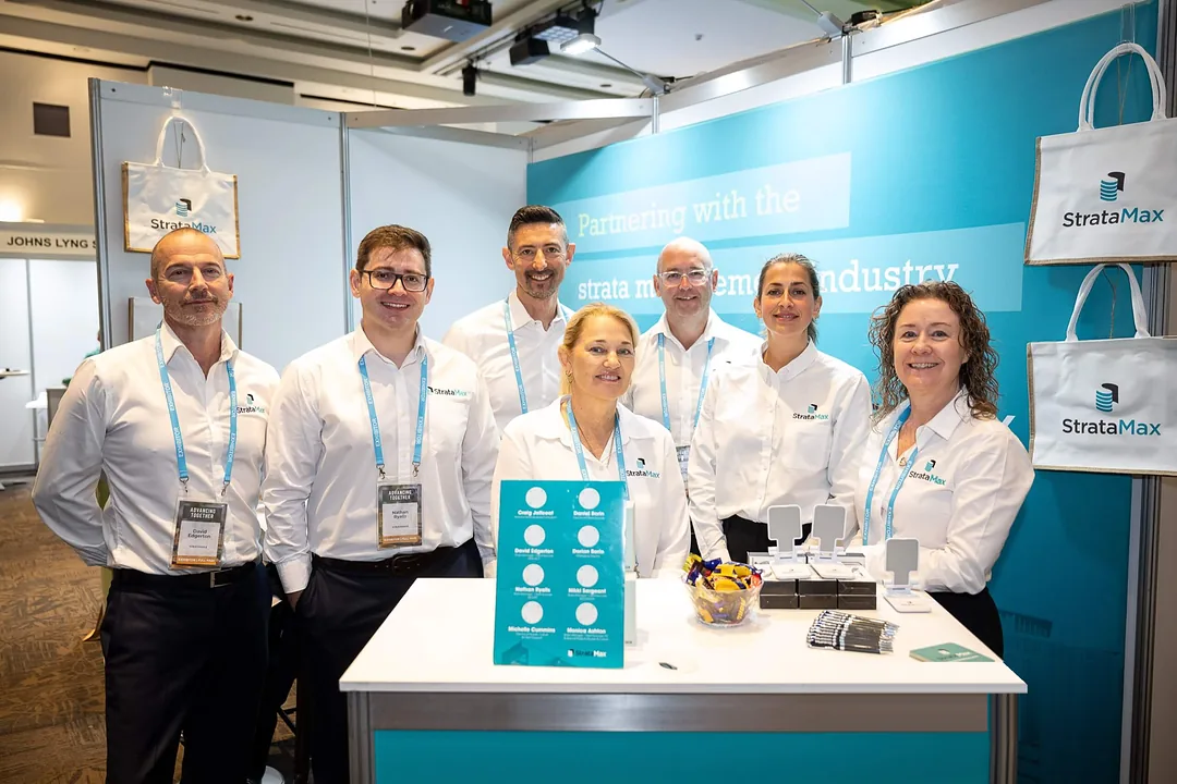 StrataMax team at their Strata Community Association conference booth