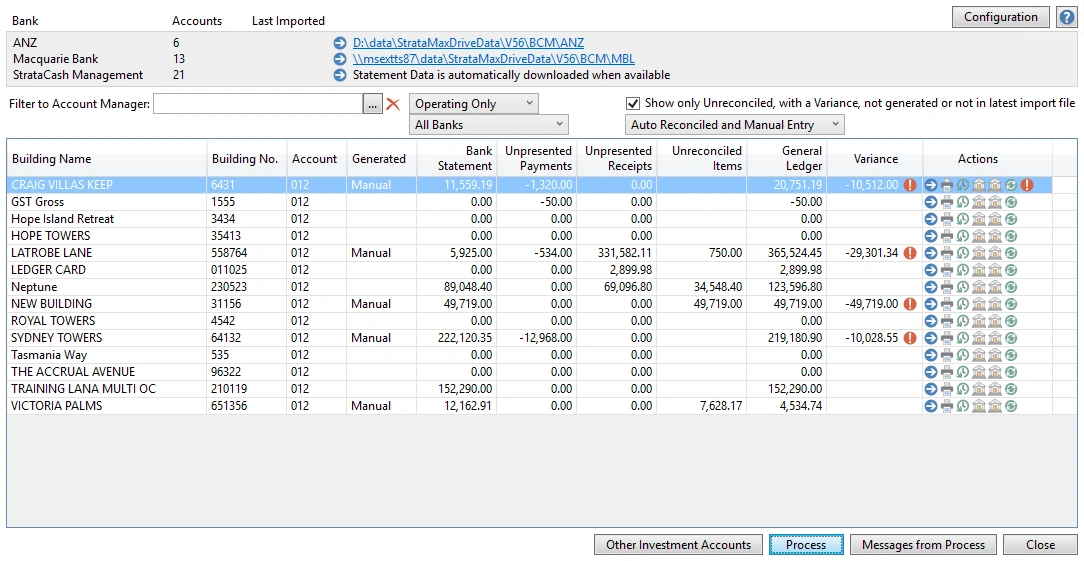 Process Bank Statements
