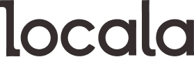 Locala brand logo in gray lowercase letters.