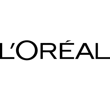 L'Oréal logo in black text with a line extending from the letter L to the right.