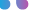Three blue round dots of varying shades arranged in a diagonal line from top left to bottom right.