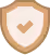 Shield icon with a checkmark symbolizing security or protection.