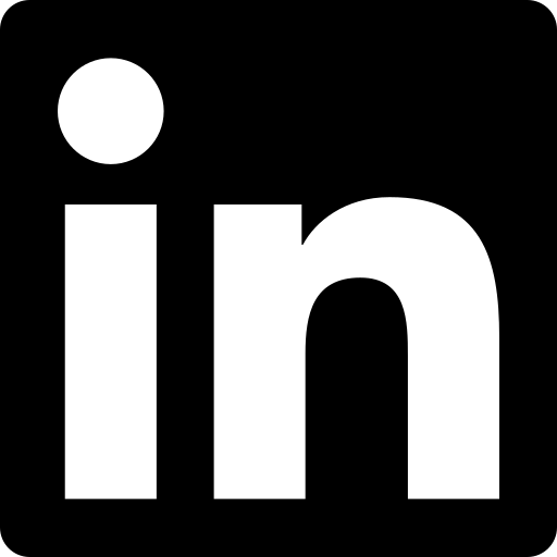 LinkedIn company logo in simple black and white design.