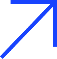 Blue diagonal arrow pointing upward to the right on a transparent background.