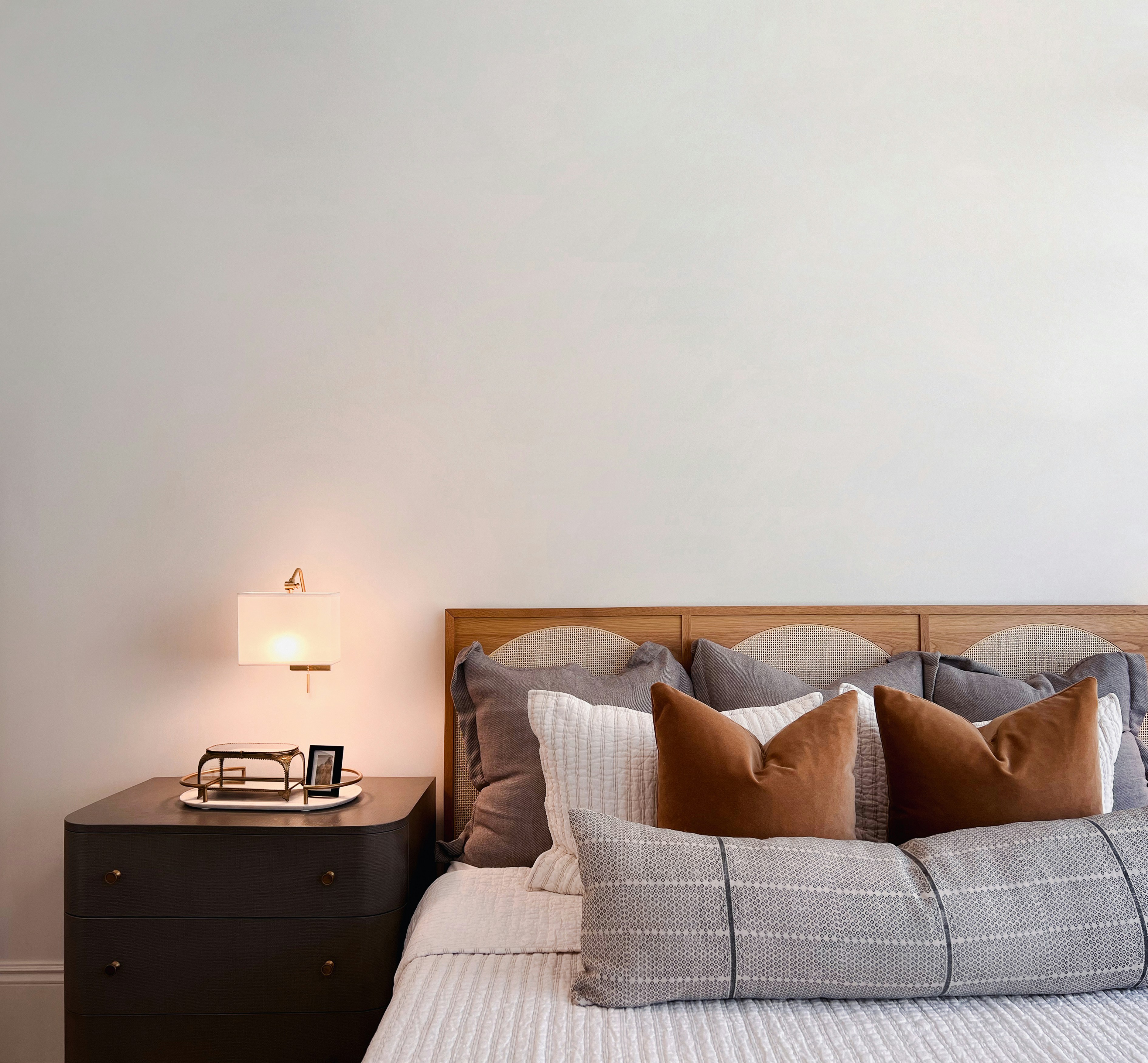 Bedroom furniture details stock image