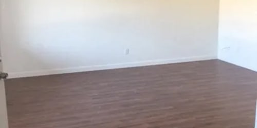 Open room with plank flooring