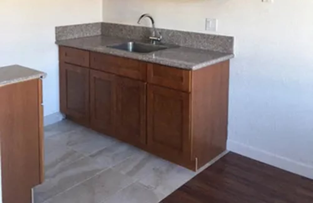 Counter top and cabinets