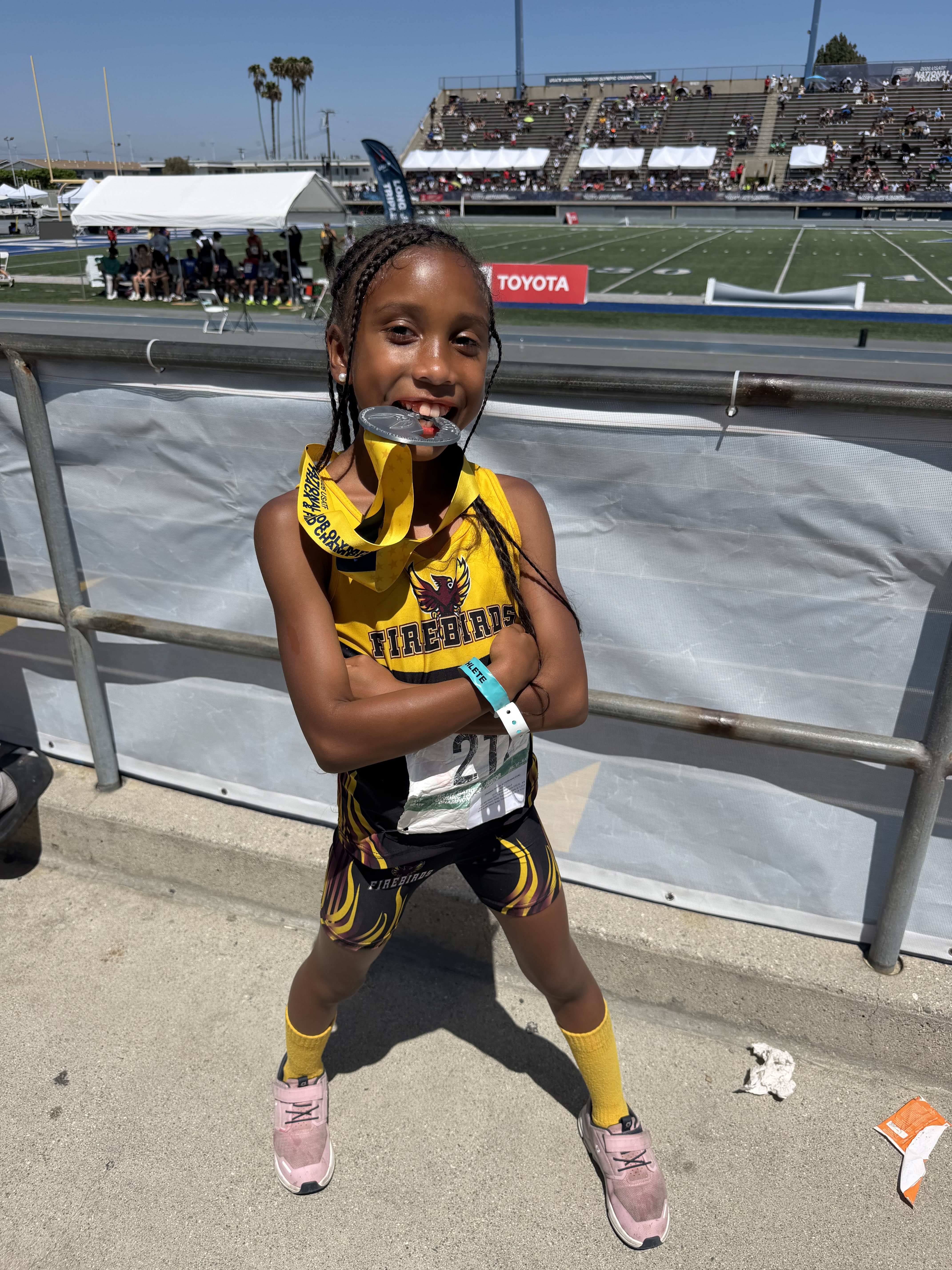 Aaliyah Plummer, 8U 800 meter silver medalist