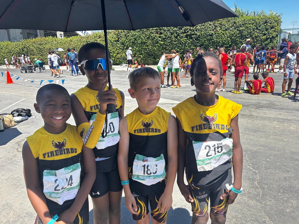 Firebirds team moment at the 2026 USATF Junior Olympics