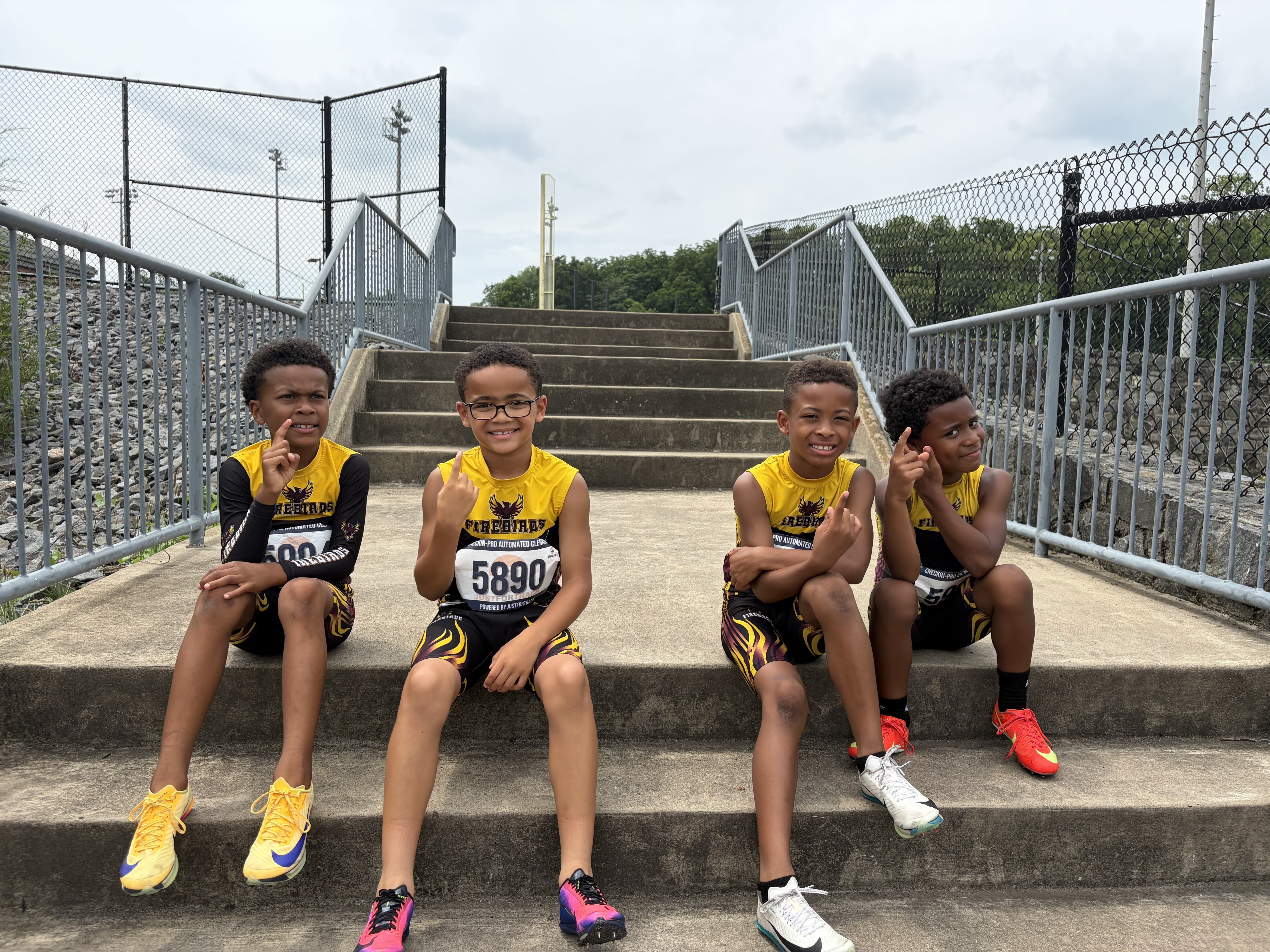 Firebirds athletes during the 2026 outdoor track season