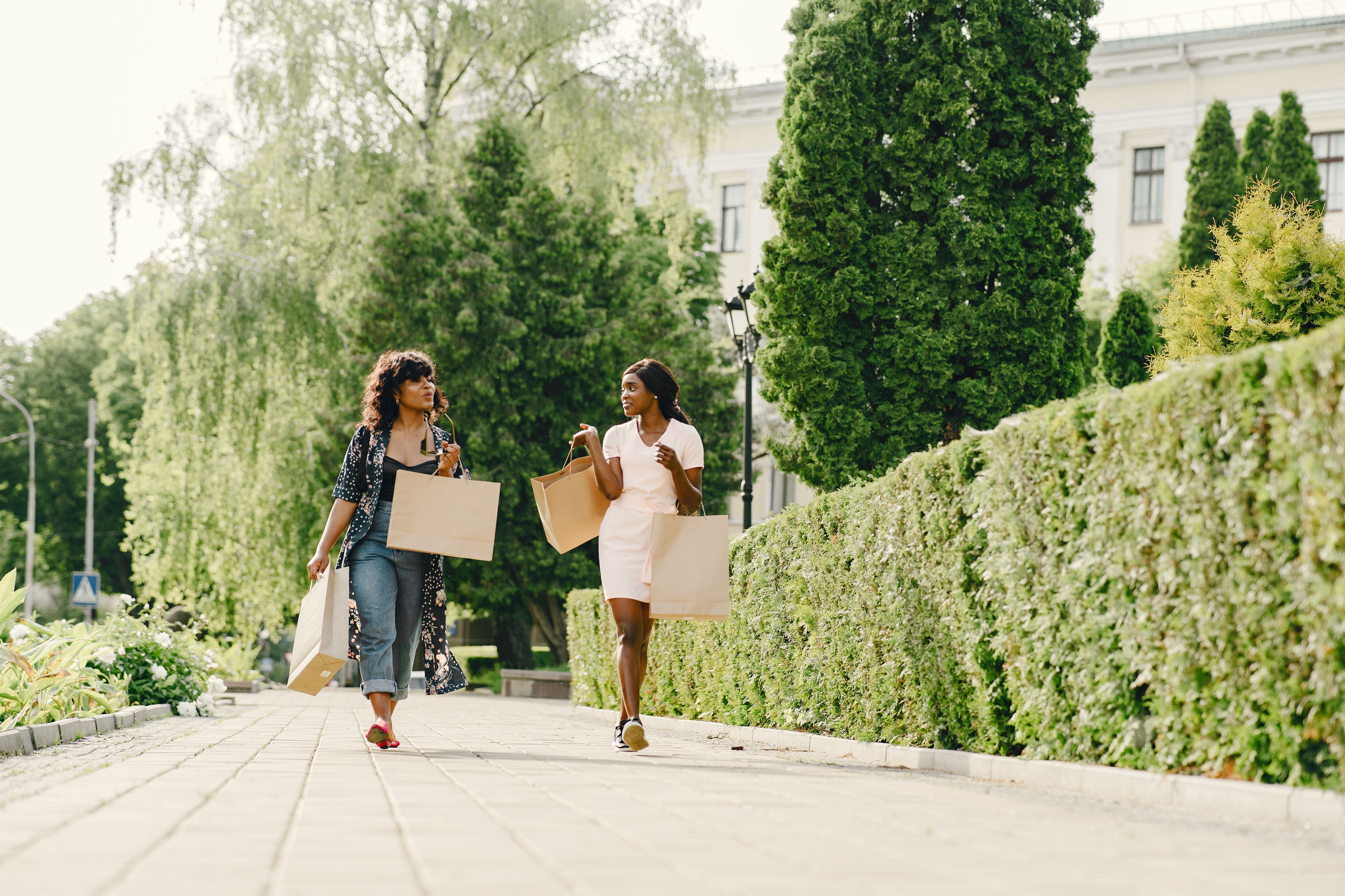 Woman walking stock image