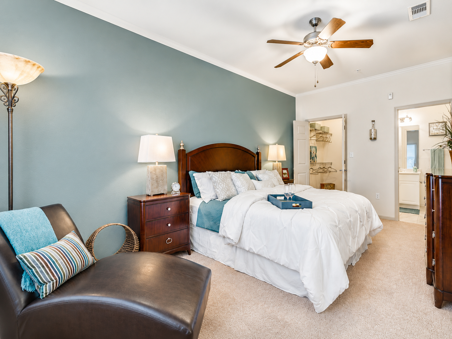 Bedroom with decor