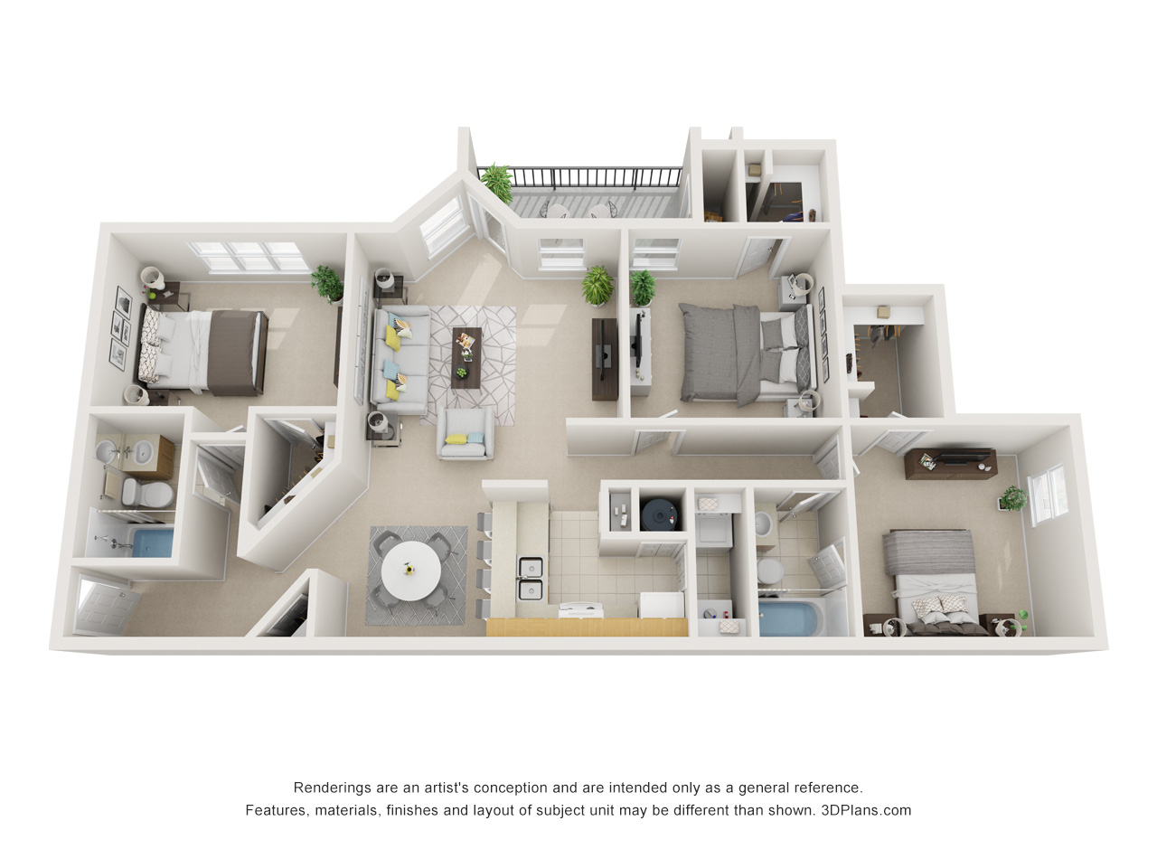 3x2 floor plan layout