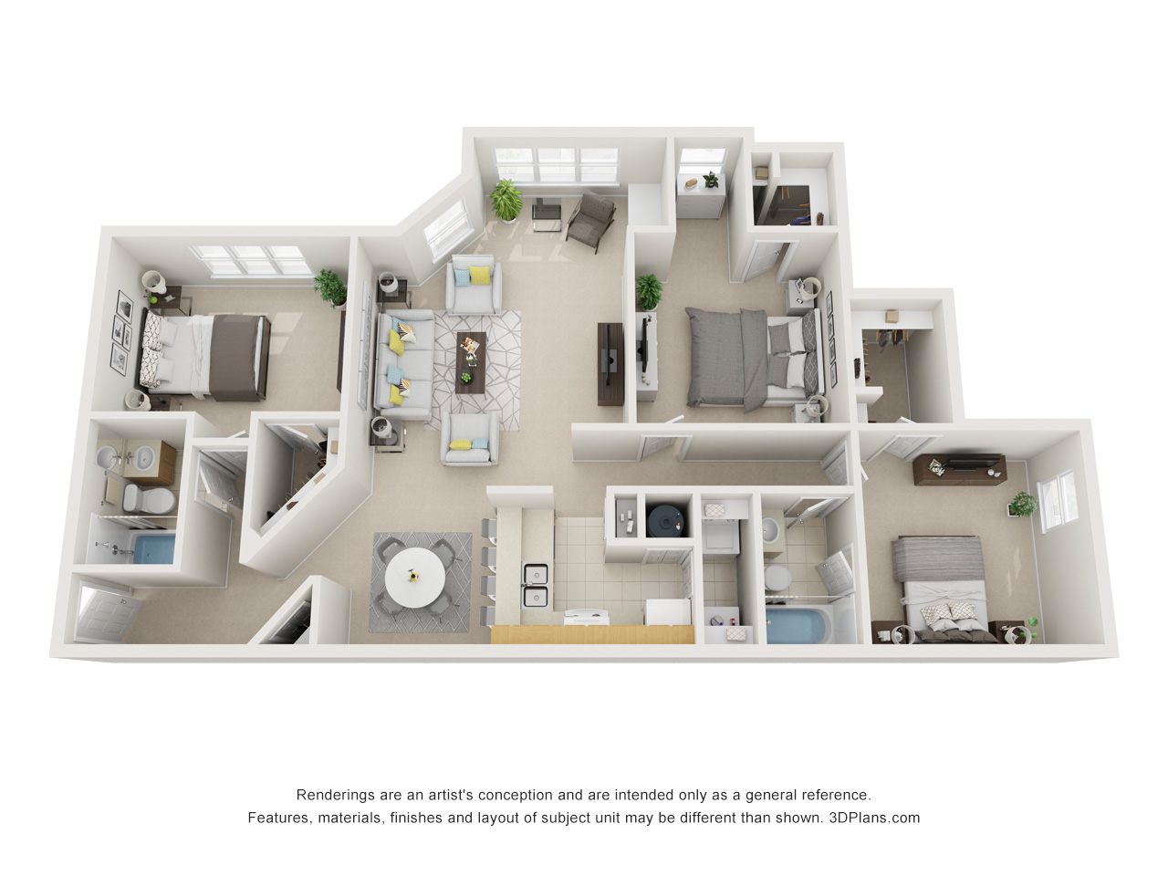 3x2 floor plan layout