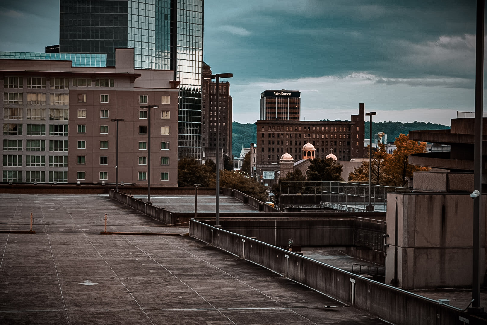City buildings viewed across the urban skyline.