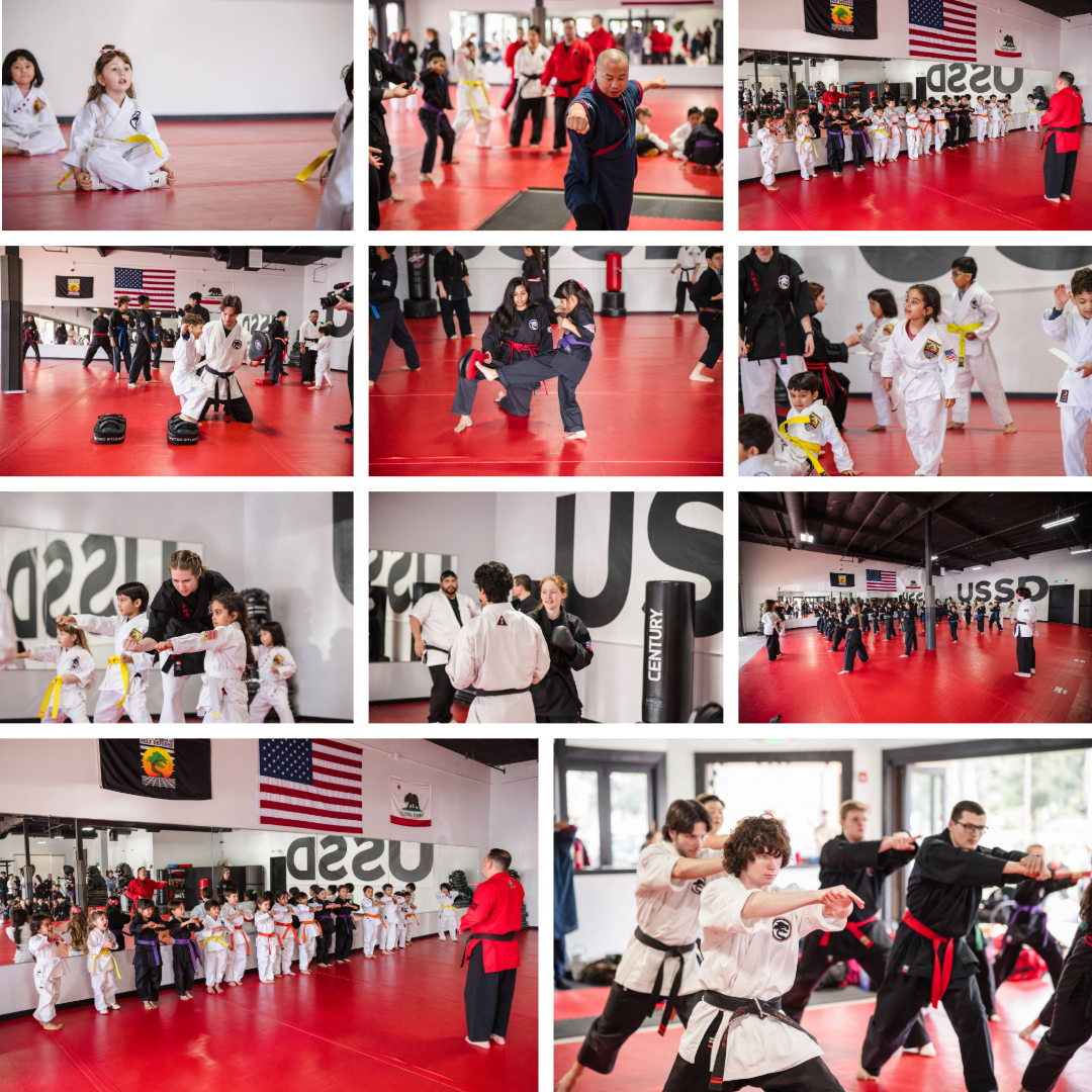 Teens Self Defense and Karate Students Training in Uniform at USSD Lake Forest