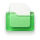 Green folder icon with a white paper inside.