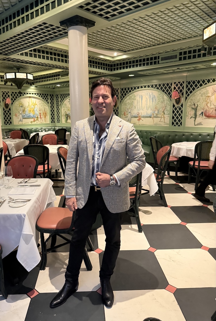 Dinner party with Arnold Buckman