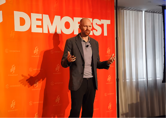 On stage at DemoFest