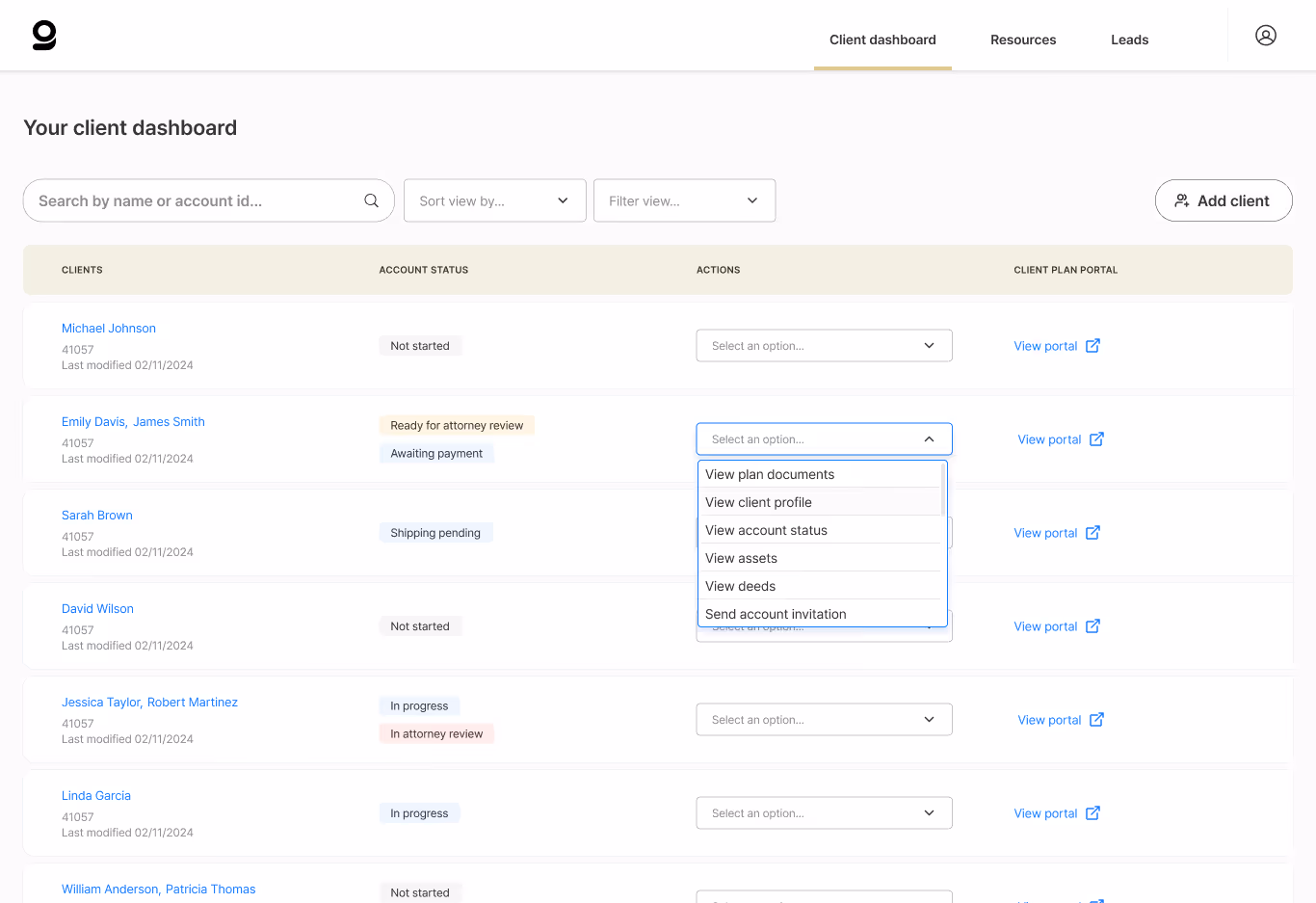 Estate Guru platform interface