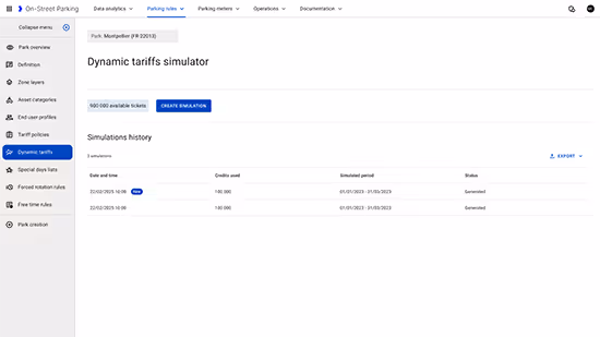 Tariff simulator set up to model a pricing change