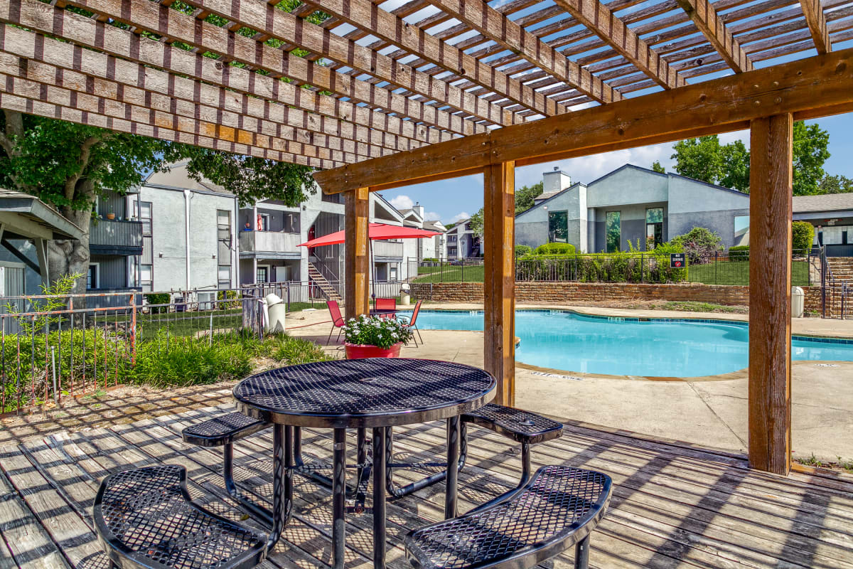 Pool area with patio