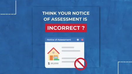 Illustration of a BC Assessment notice with the question "Think your notice of assessment is incorrect?"