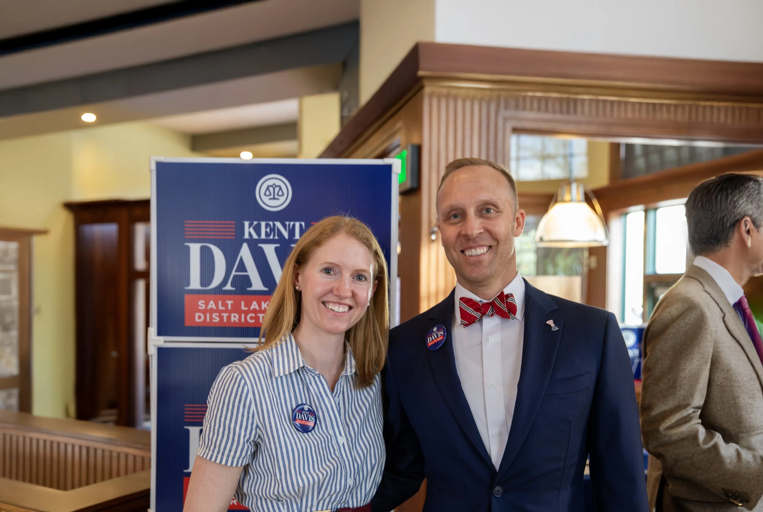 Kent Davis and his wife standing together outdoors