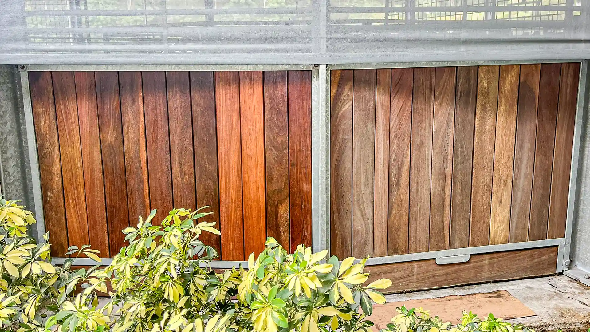 Architectural wood detailing on a Palm Beach County residence