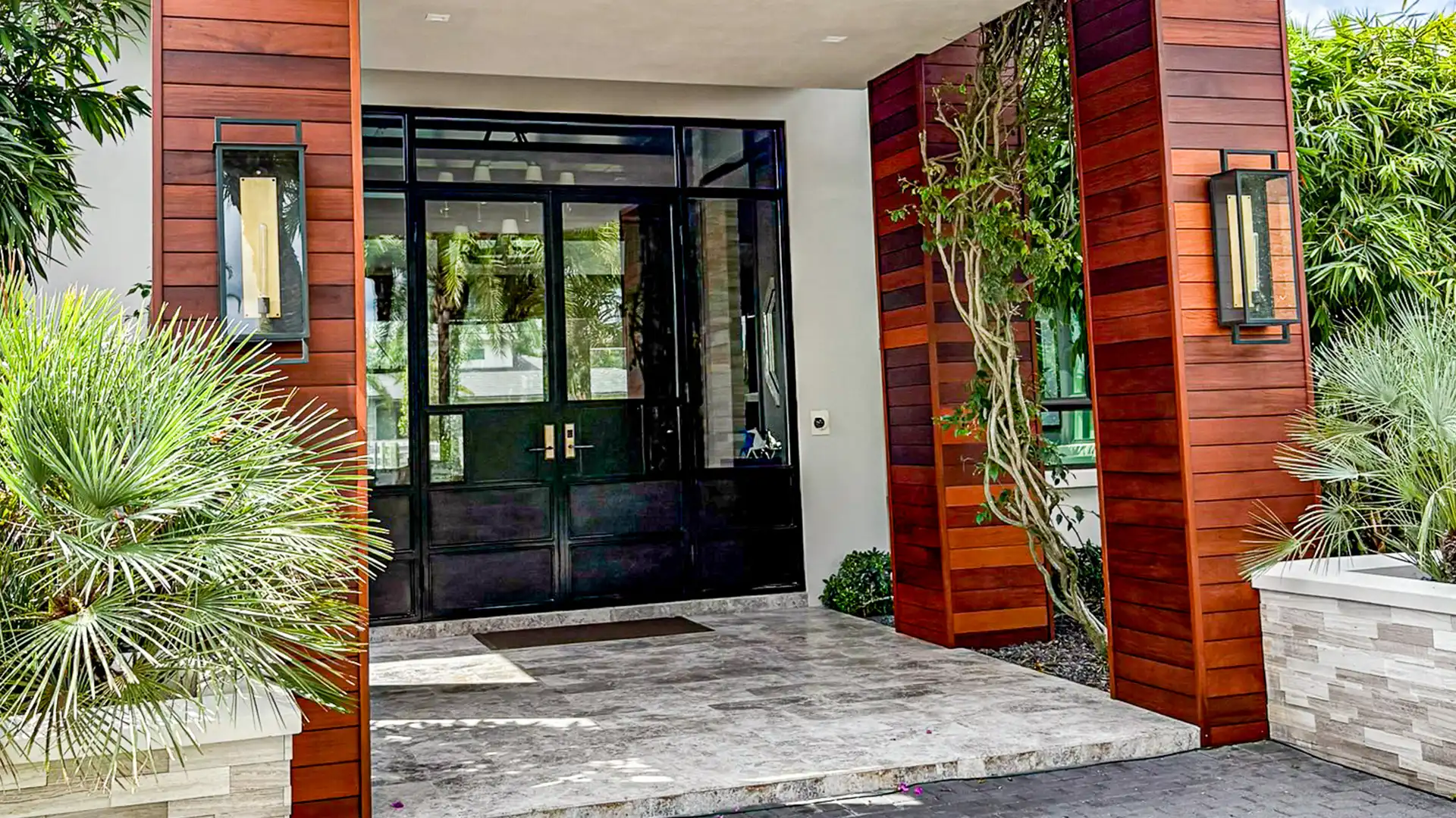 Architectural wood restoration for columns and exterior wood features in Wellington Florida