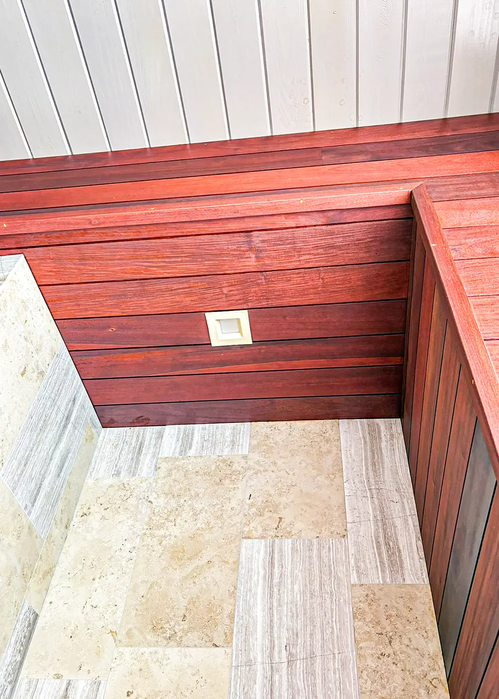 Exterior architectural wood columns on a Palm Beach County property