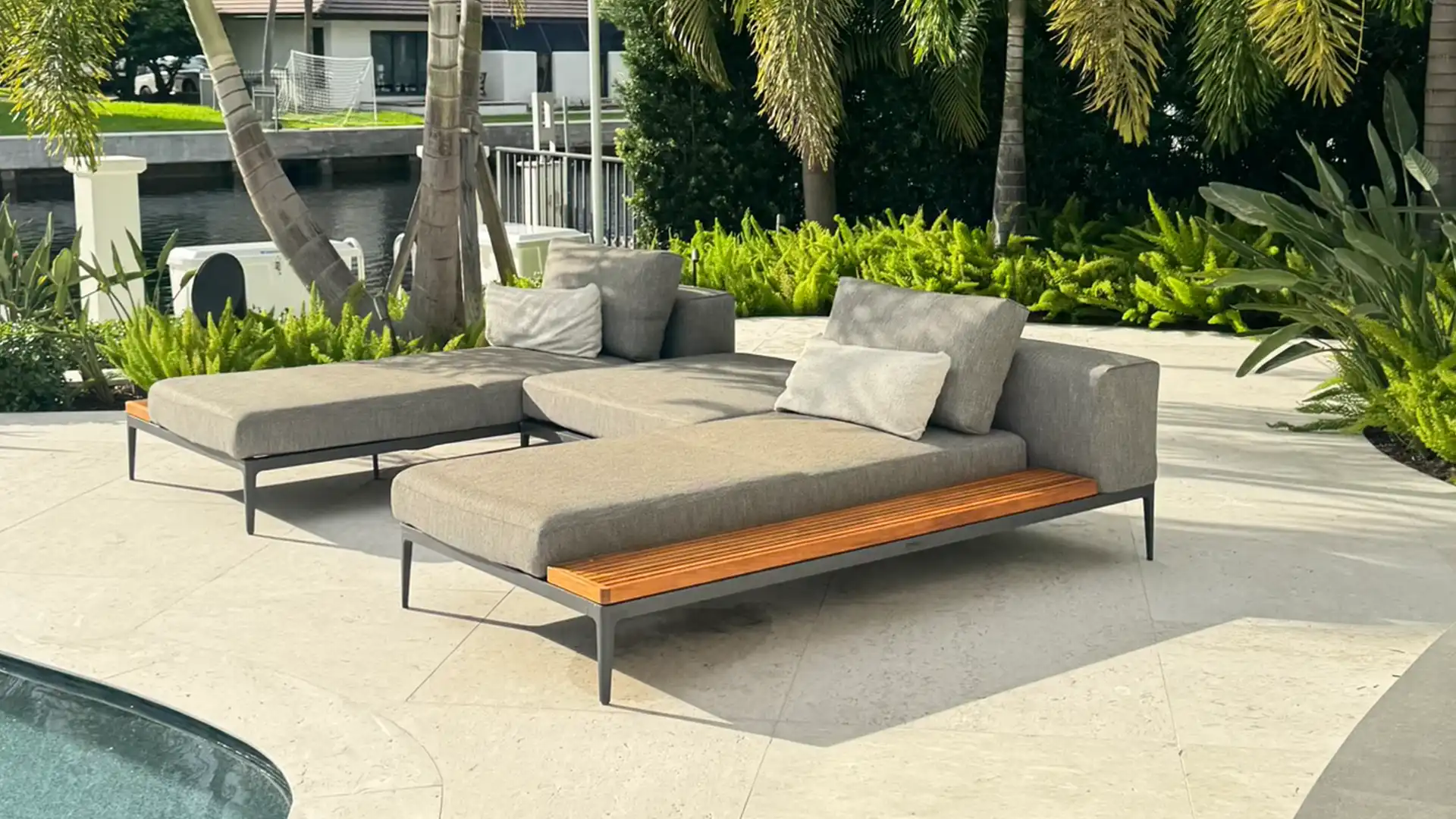Teak outdoor dining set restoration