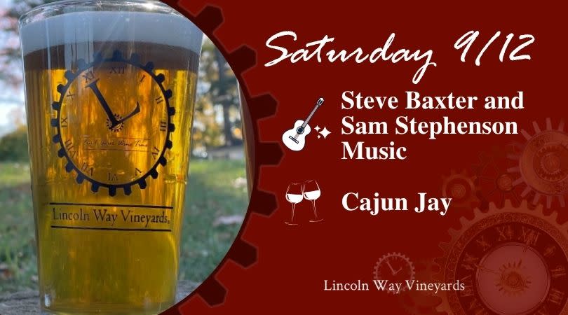 Saturday Tunes and Food with Steve Baxter and Sam Stephenson Music and Cajun Jay