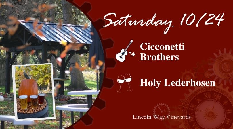 Saturday Tunes and Food with Cicconetti Brothers and Holy Lederhosen