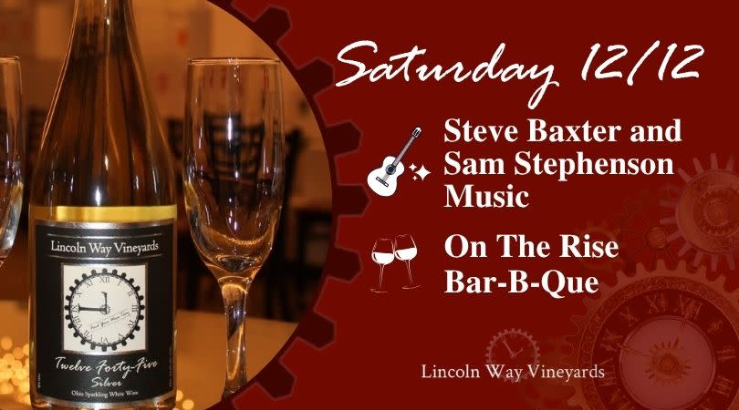 Saturday Tunes and Food with Steve Baxter & Sam Stephenson Music and On The Rise Bar-B-Que